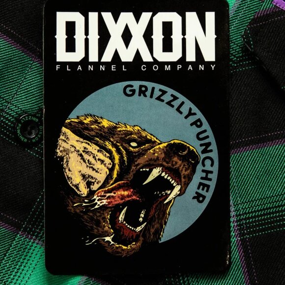 DIXXON Flannel x CALEB FRANCIS "GRIZZLY PUNCHER" Collab Flannel Shirt- Men's M - Picture 3 of 11